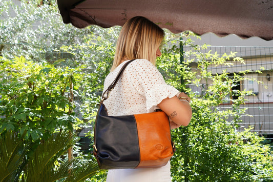 Borsa in pelle multicolore Bamboo - FlorenceLeatherBags