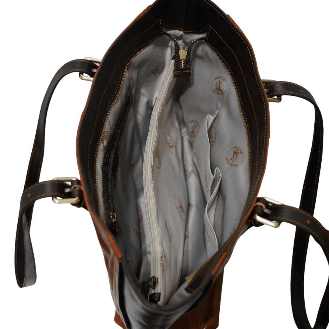 Borsa Shopping in pelle multicolore - FlorenceLeatherBags