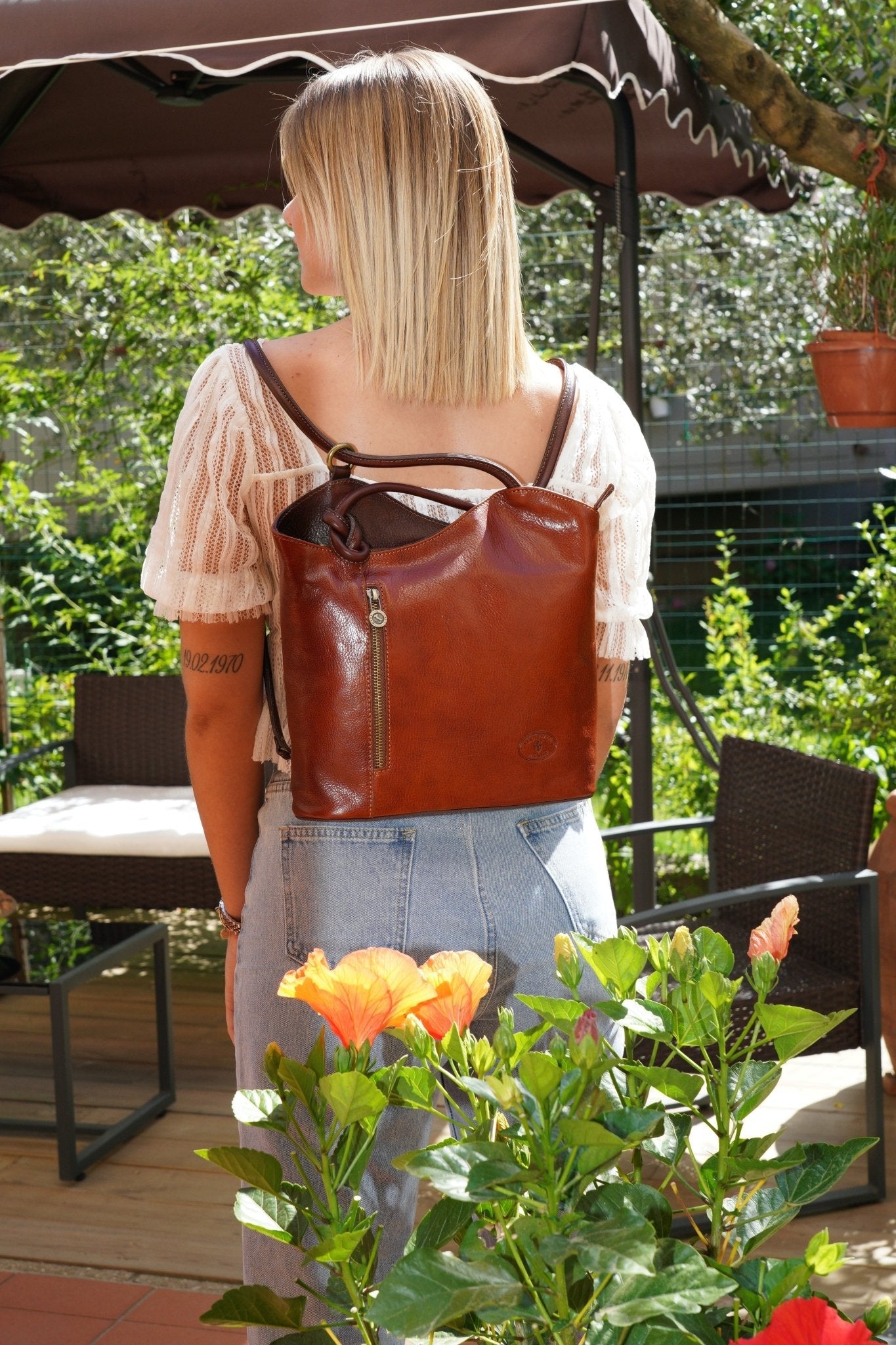 Borsa/Zaino in pelle - FlorenceLeatherBags