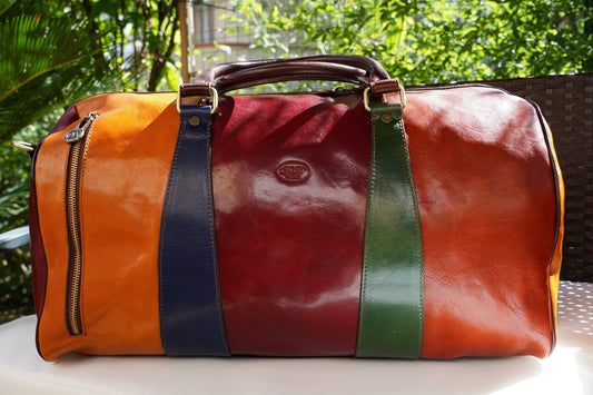 Borsone da viaggio grande multicolore - FlorenceLeatherBags
