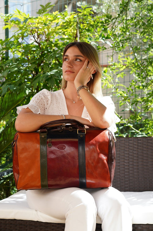 Borsone da viaggio medio multicolore - FlorenceLeatherBags